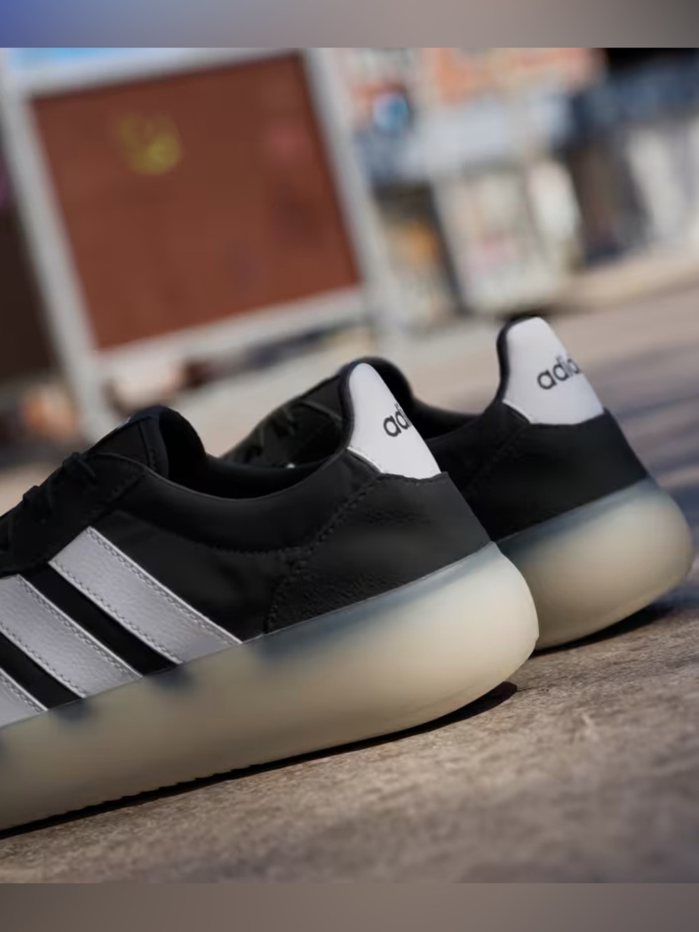Adidas Black and White Men’s Low-Top Sneakers (BARREDA DECODE) 9 1/2 US